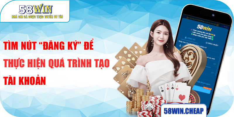 Tìm nút “Đăng ký” để thực hiện quá trình tạo tài khoản